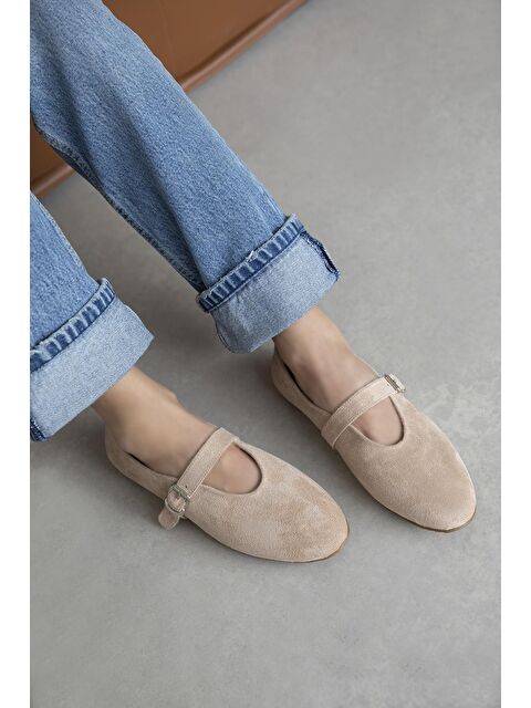 Straswans Jun Kadın  Süet Babet Ten - S000513143-26407