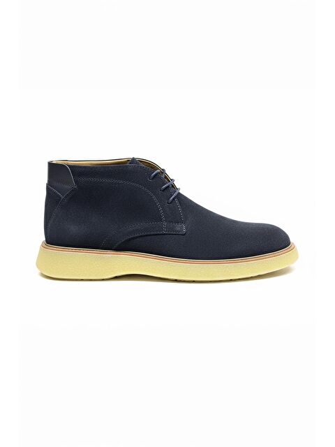 Sabri Özel Lacivert Hakiki Deri Bağcıklı Nubuk Casual Bot - S000490706-21164