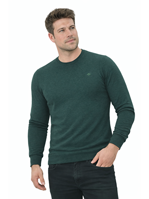 Formo Erkek Pamuklu Sıfır Yaka Manşetli Selanik Kumaş Kaliteli Uzun Kollu Battal Sweat - S000506855-18194