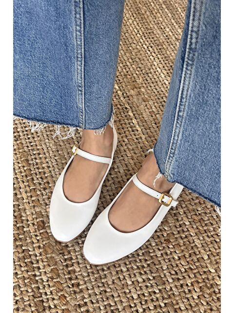 Straswans Hollie   Kadın  Kemer  Detay  Deri  Babet Beyaz - S000513154-20063