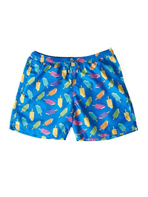 Katia And Bony Erkek Dondurma Desenli Deniz Şortu Mavi - S000185570-17234