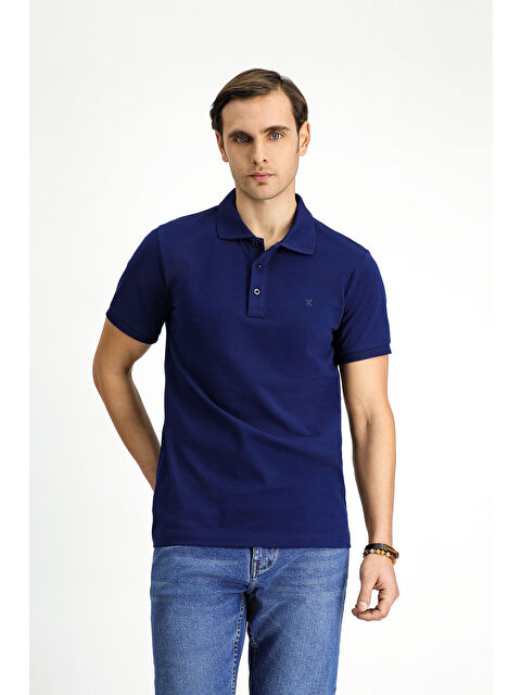 Kiğılı Slim Fit Dar Kesim Pamuk Kıvrılmaz Polo Yaka %100 Pamuk Tişört