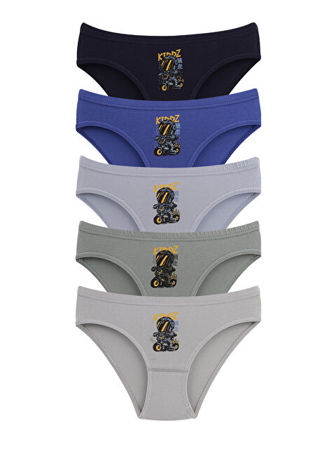 Domikids Erkek Çocuk Pamuklu Slip Külot 5'Li Paket - S000378066-23173