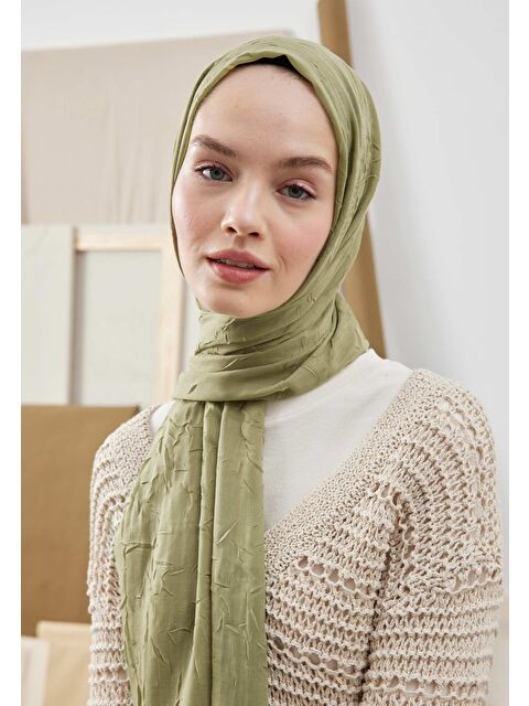 Fresh Scarfs Bambu Şal Haki - S000420480-29492