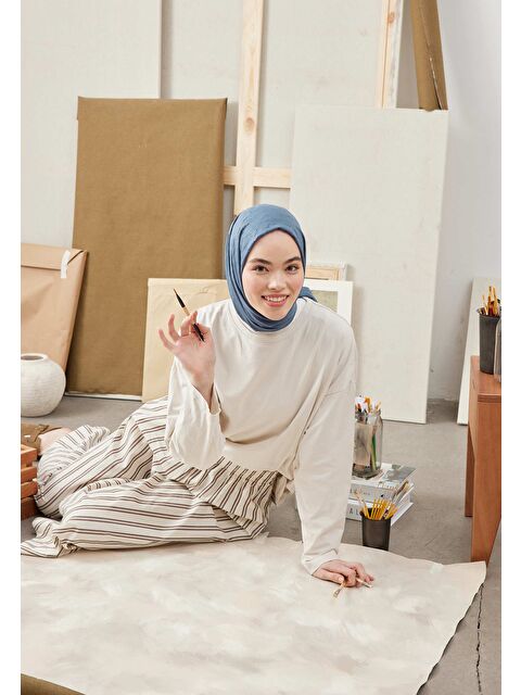 Fresh Scarfs Bambu Şal Gece Mavısı - S000420480-19943