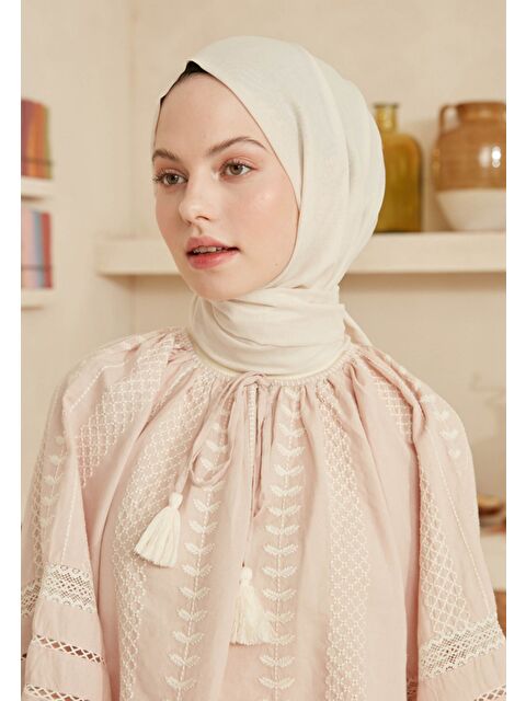 Fresh Scarfs İnce Pamuk Vual Şal İnci - S000420394-19965