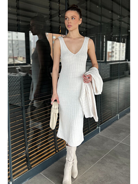 Gülseli Kadın Bluz Elbise Kombinli İkili Triko Takım - S000361033-19966