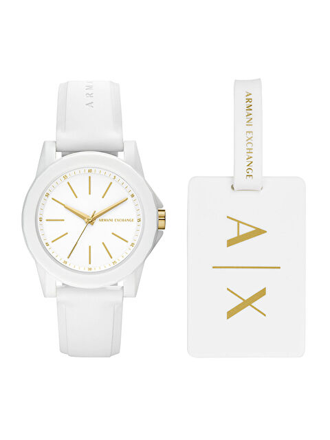 Armani Exchange AX7126 Kadın Set Kol Saati ve Valiz Etiketi - S000476788-20063