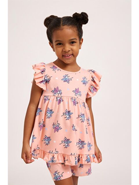 Katia And Bony Fairytale Fırfırlı Kız Çocuk Pijama Üst Pembe - S000140786-20024