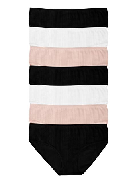 Dominant Kadın Fitilli Ribana 7'li Külot - S000117382-37424