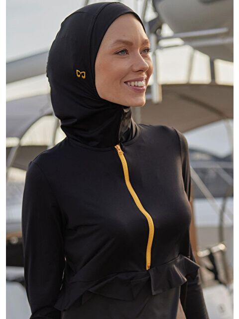 Mayovera Tasarım Mayo Turuncu Fermuarlı Tesettür Mayo - S000253555-23173