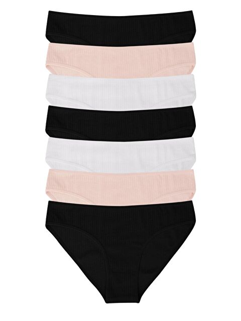 Dominant Kadın Fitilli Ribana 7'li Külot - S000117383-37424