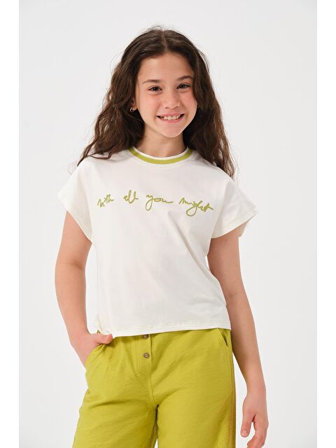 Jazzi·ee Genç Kız Çocuk Yazı Baskılı Tişört - S000315702-19965