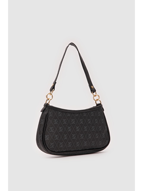 Shulebags Farme Monogram Siyah Baget Ve Çapraz Çanta - S000419153-19351