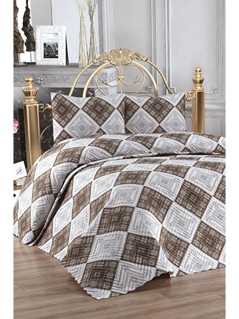 Çeyiz Diyarı Ultrasonik Kapitoneli Alkım Çift Kişilik Pike Takımı 195x235 cm