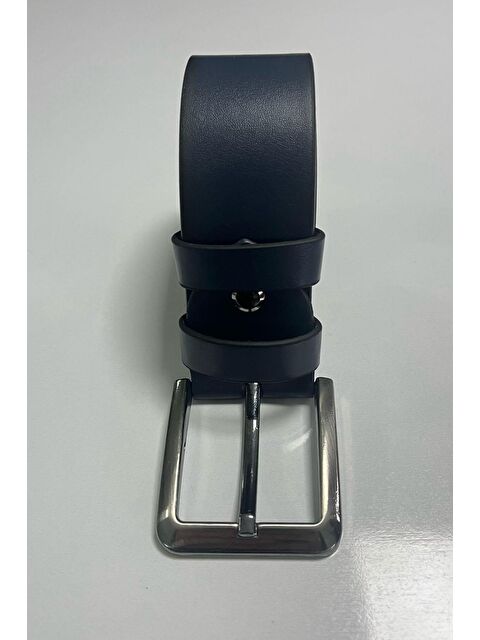 Madmext Erkek Suni Deri Düz Lacivert Kemer 6872 - S000148438-21164
