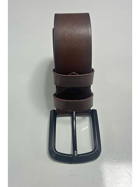 Madmext Erkek Suni Deri Düz Taba Kemer 6872 - S000148438-14955