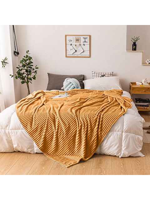 Mulberry Tek Kişilik Fitilli Yumuşak Dokulu Battaniye 170 x 230 cm