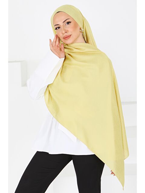 Tofisa Etnik Monagram Şal Yağ Yeşili - 27592 - S000439485-1091