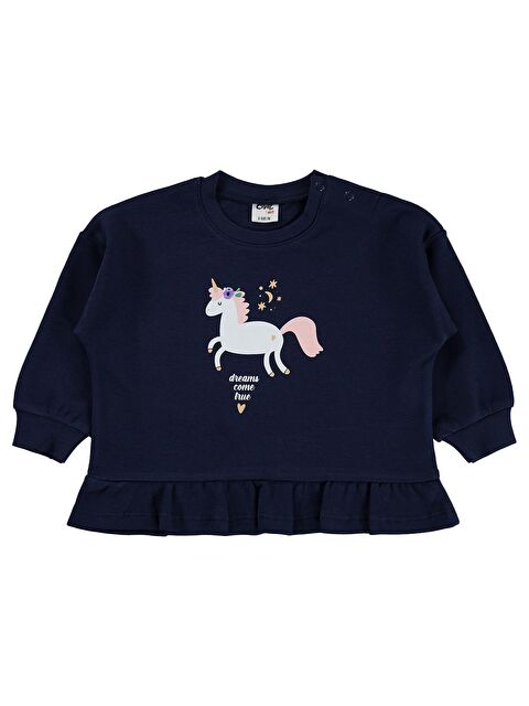 Civil Baby Baskılı 6-18 Ay Sweatshirt - Lacivert - S000530524-21164