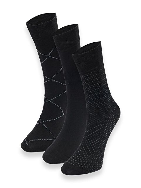 TUDORS 3'Lü Paket Desenli Klasik Çorap - S000525820-23173