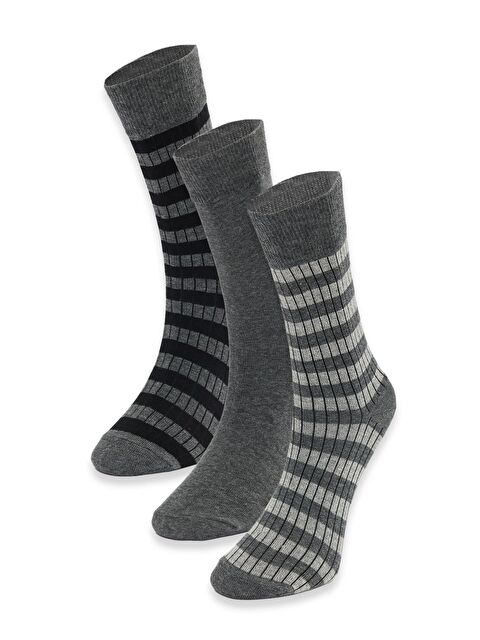 TUDORS 3'Lü Paket Desenli Klasik Çorap - S000525821-23173