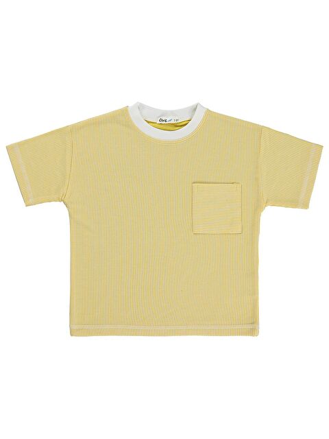 Civil Boys Karyoka Dikişli Cepli 2-5 Yaş Tişört - Sarı 2-3 Yaş - S000526713-20072
