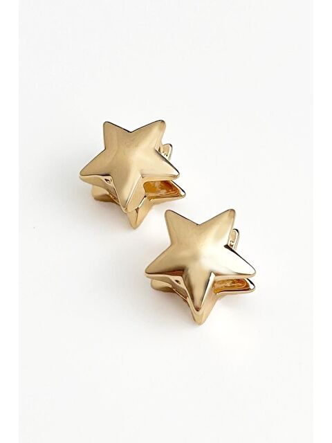 New Obsessions Yıldız Çift Yönlü Huggie halka Küpe - S000116825-20076