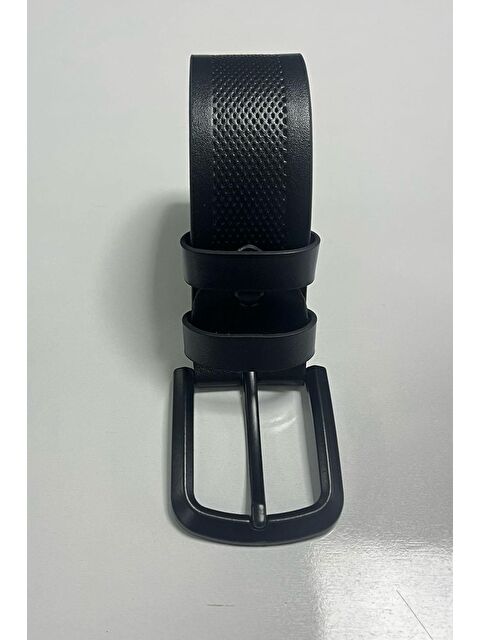 Madmext Erkek Suni Deri Desenli Siyah Kemer 6871 - S000148443-19351