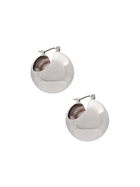 New Obsessions Gümüş Yuvarlak Büyük 2cm Top Küpe - S000116827-18105