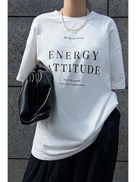 uyguntarz Unisex Energy Baskılı Tasarım Tshirt - S000240303-20063