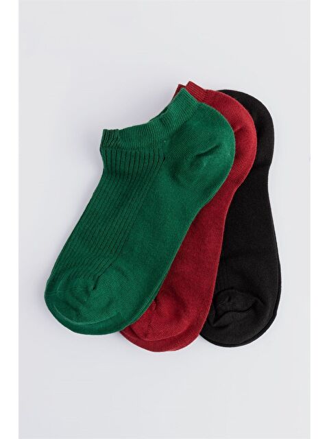 TUDORS 3'Lü Düz Kısa Erkek Çorap - S000525833-23173