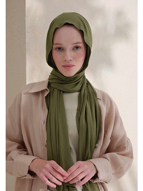 Fresh Scarfs Penye Şal Yaprak - S000420272-19294