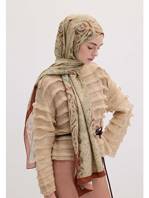 Fresh Scarfs Elora Desen Şal Kiremit - S000458361-18657