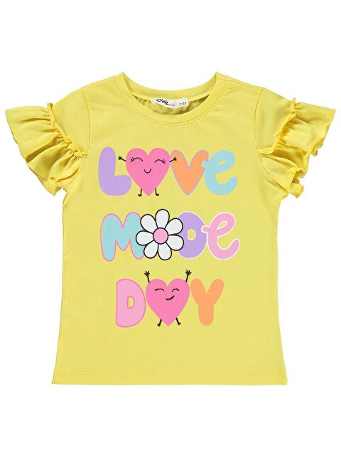 Civil Girls Kız Çocuk Tişört 2-5 Yaş Sarı - S000199655-20072