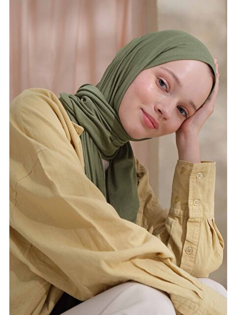 Fresh Scarfs Penye Şal Çam Yeşili - S000420272-229