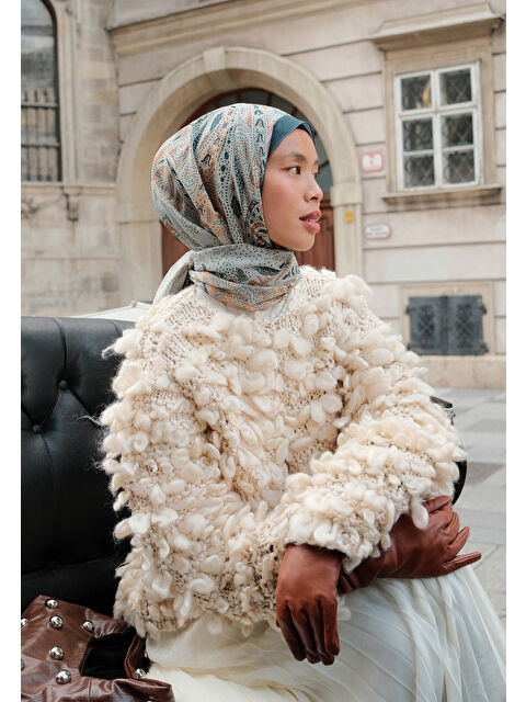 Fresh Scarfs Elora Desen Şal Mavi - S000458361-17234