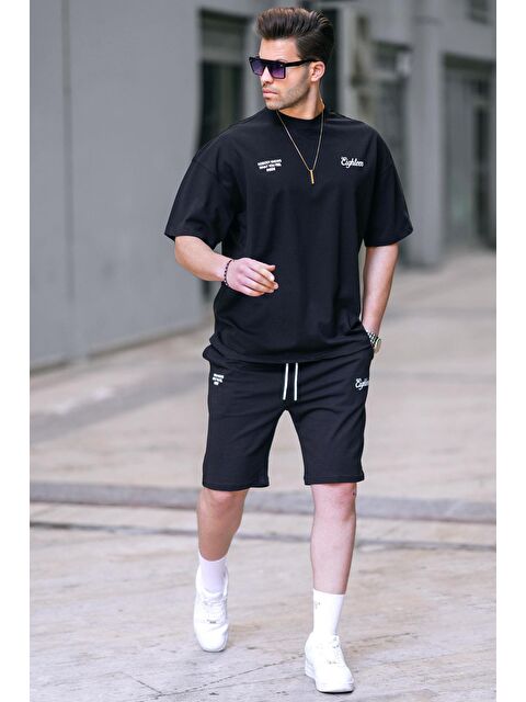 Madmext Siyah Erkek Şort %100 Pamuk Takımı 5937 - S000146798-19351