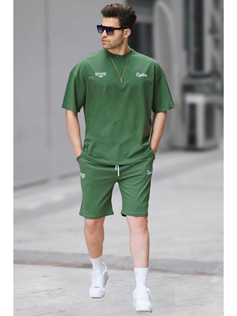 Madmext Haki Erkek Şort %100 Pamuk Takımı 5937 - S000146798-18547