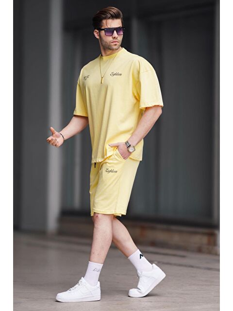 Madmext Sarı Erkek Şort %100 Pamuk Takımı 5937 - S000146798-20072