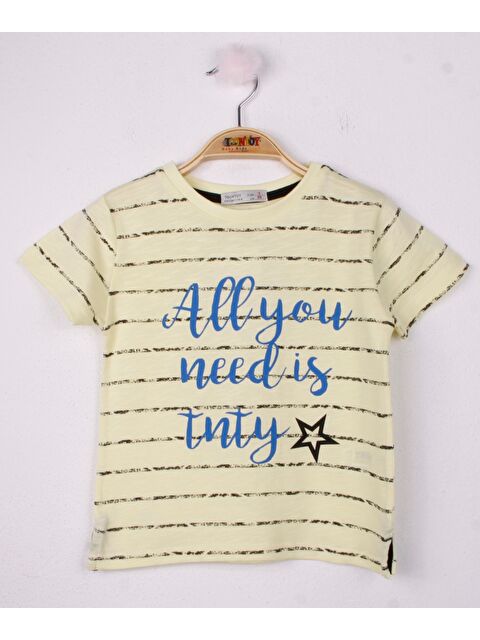 Toontoykids Erkek Çocuk Çizgili Always Baskılı Tişört - S000255084-20072