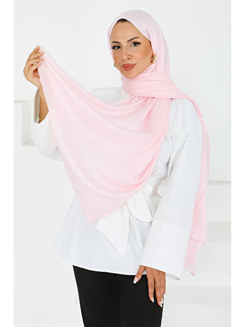 Tofisa Etnik Monagram Şal Pembe - 27592 - S000439485-20024