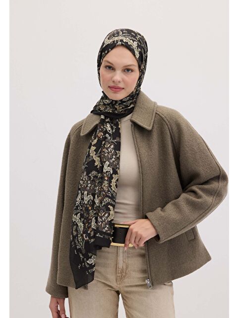 Fresh Scarfs Enya Desen Şal Vizon - S000458363-26429