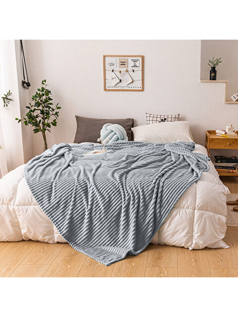 Mulberry Tek Kişilik Fitilli Yumuşak Dokulu Battaniye 170 x 230 cm