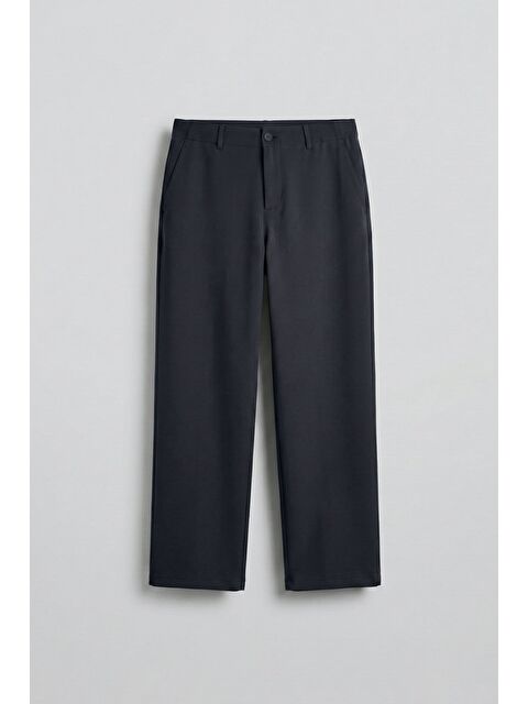 Abluka Online Erkek Smart Casual Bol Paça Relaxed Fit Pantolon Lacivert