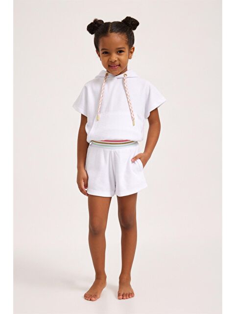 Katia And Bony Fun Giraffe Kız Çocuk Havlu Şort Beyaz - S000140789-20063