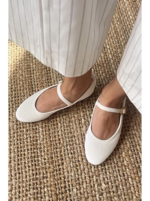 Straswans Hollie   Kadın  Kemer  Detay  Kadife  Babet Bej - S000513155-19928