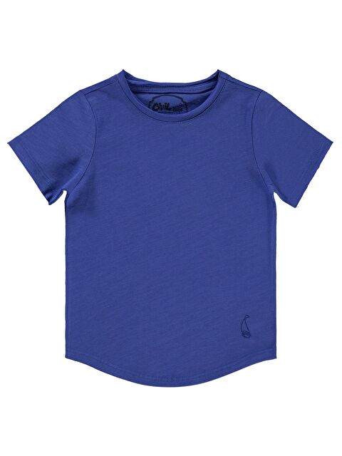 Civil Boys Flamlı Yelkenli Nakışlı 2-5 Yaş Tişört - Mavi 2-3 Yaş