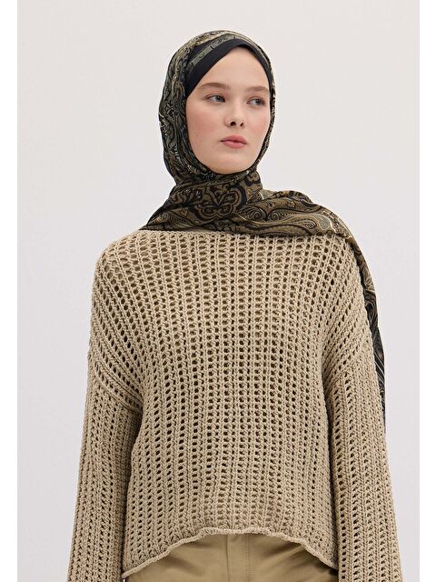 Fresh Scarfs Vera Desen Şal Siyah - S000458367-19351