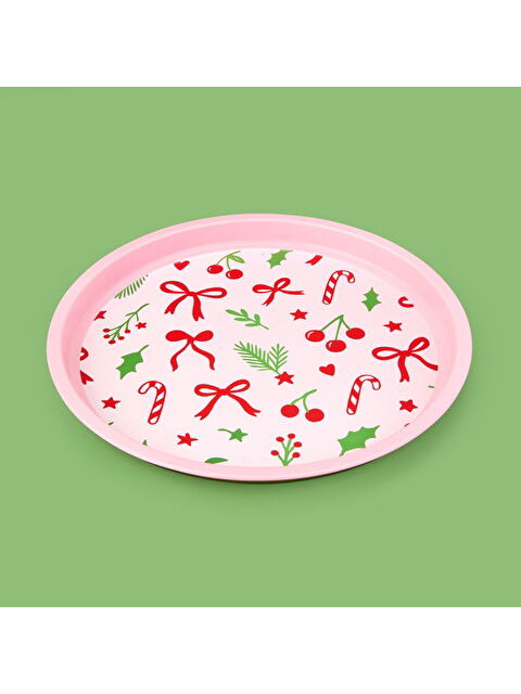 Sarkap Kurdele Metal Tepsi - Pembe / Renkli - S000476975-23173